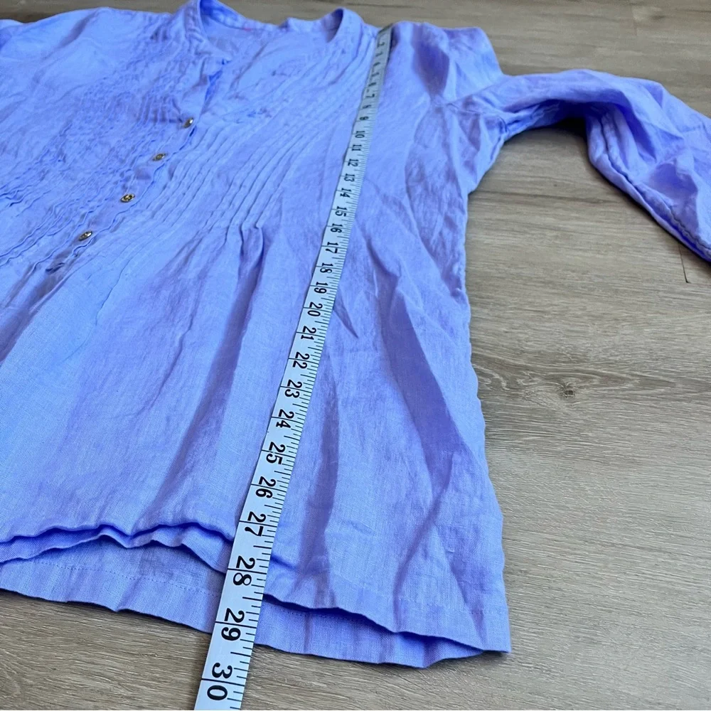 Lilly Pulitzer Sarasota Linen Tunic Top in Lillys Lilac SZ L - Picture 5 of 9